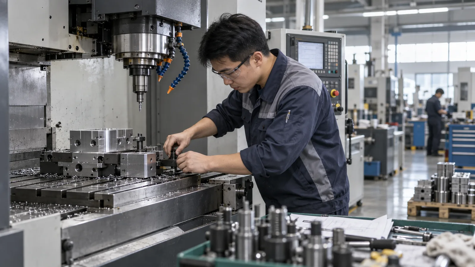 数控加工场景示意